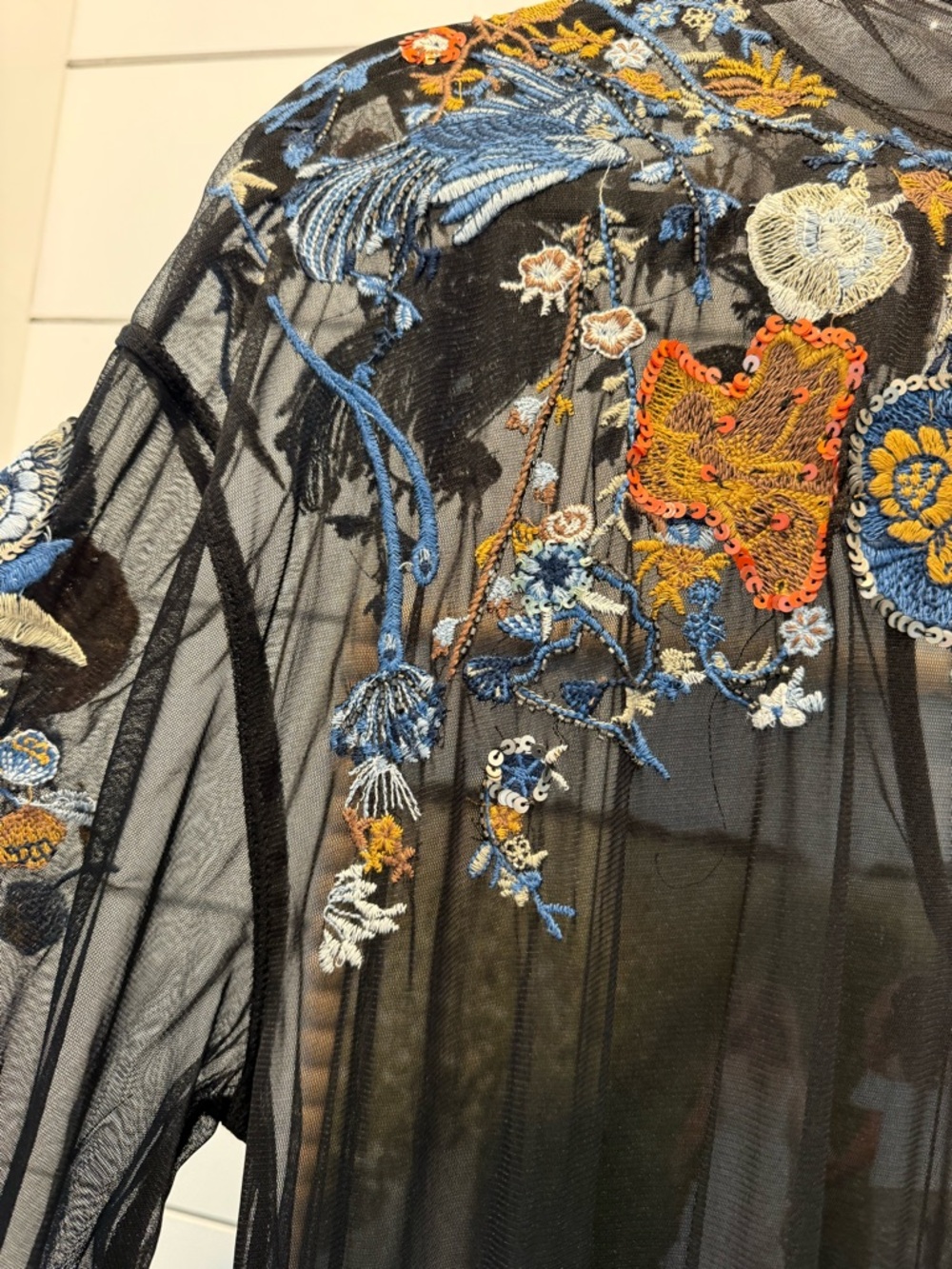 Free People Black Floral Embroidered Dress - Picture 2 of 8